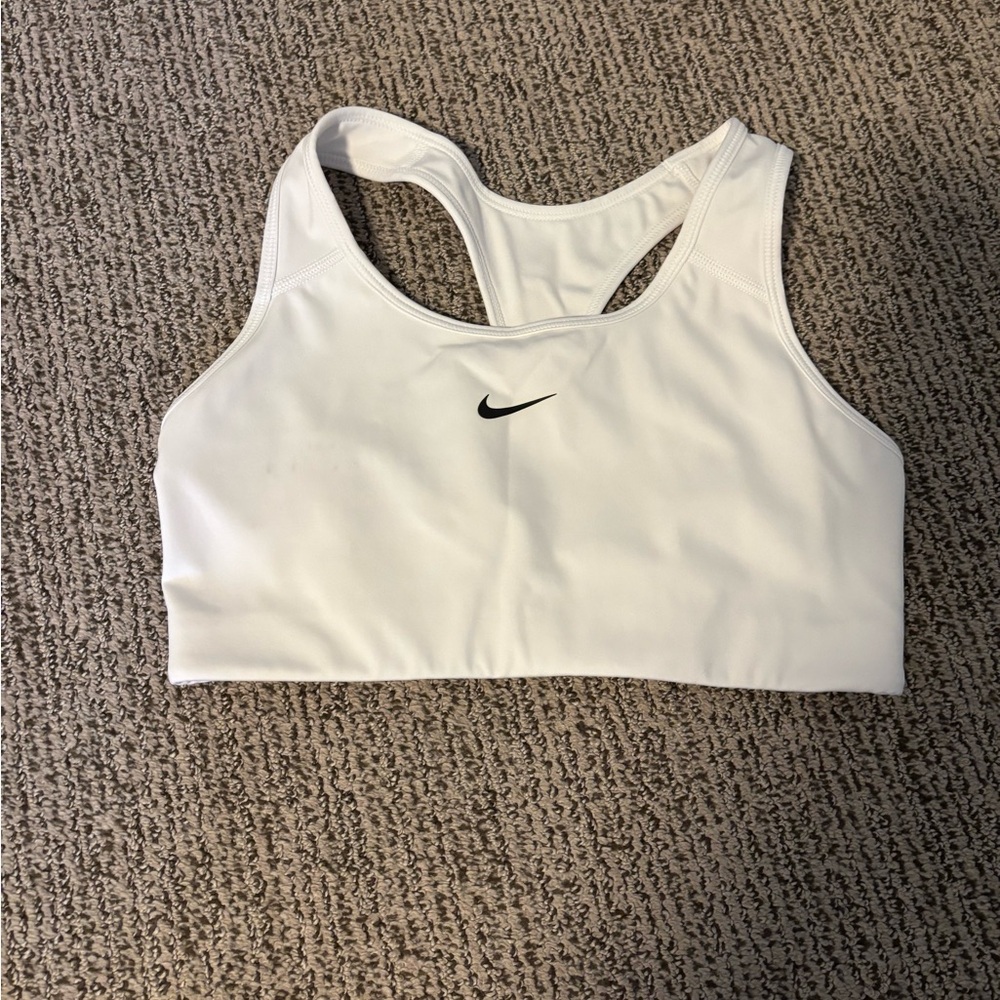 Nike White Athletic Bra